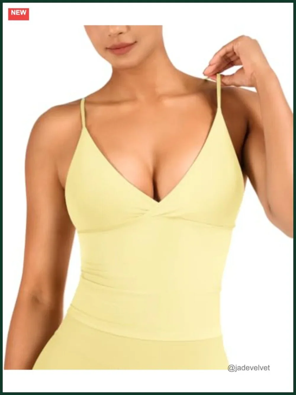 Seamless Twist Front Backless Longline Tank Top Built-in Bra Padded